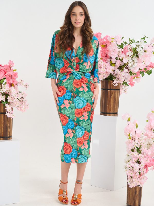 Φόρεμα Φλοράλ Μίντι Κρουαζέ