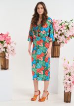 Φόρεμα Φλοράλ Μίντι Κρουαζέ - Image 4