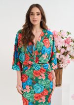 Φόρεμα Φλοράλ Μίντι Κρουαζέ - Image 2