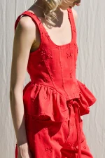 Τζιν Τοπ Με Κεντημένα Λουλούδια