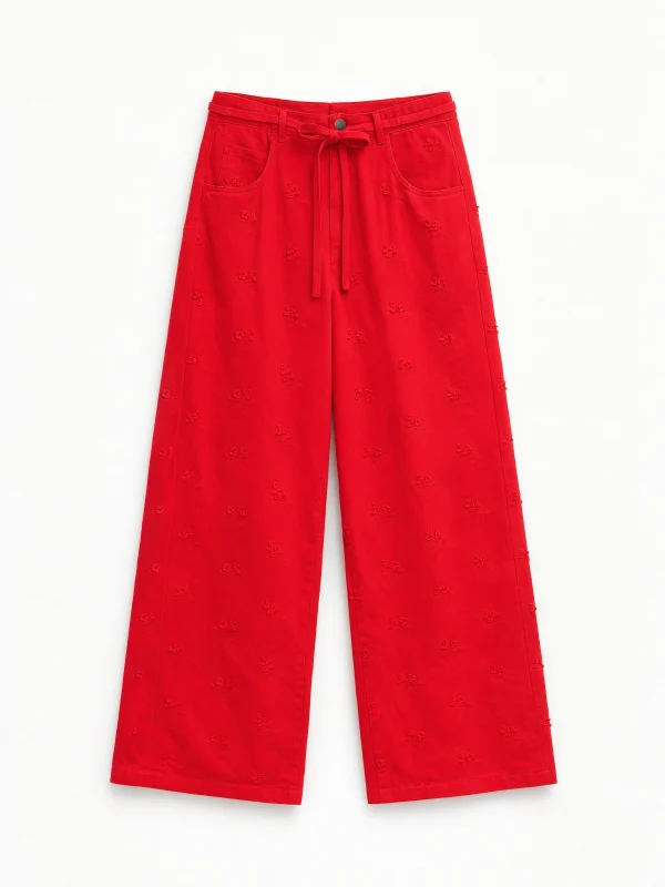 Τζιν Παντελόνι Με Κεντημένα Λουλούδια