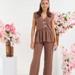 Σετ Τοπ Αμάνικο Με Παντελόνα