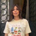 T-shirt Με Στάμπα Italiana