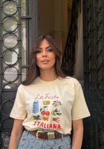 T-shirt Με Στάμπα Italiana