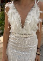 Elda Feather Maxi Dress - Image 2