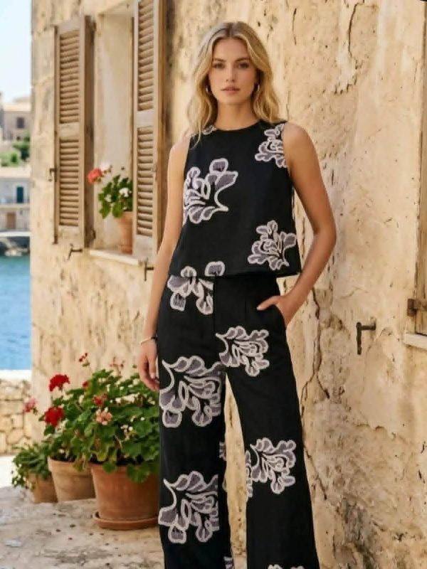 Σετ Βαμβακερό Με Κεντήματα