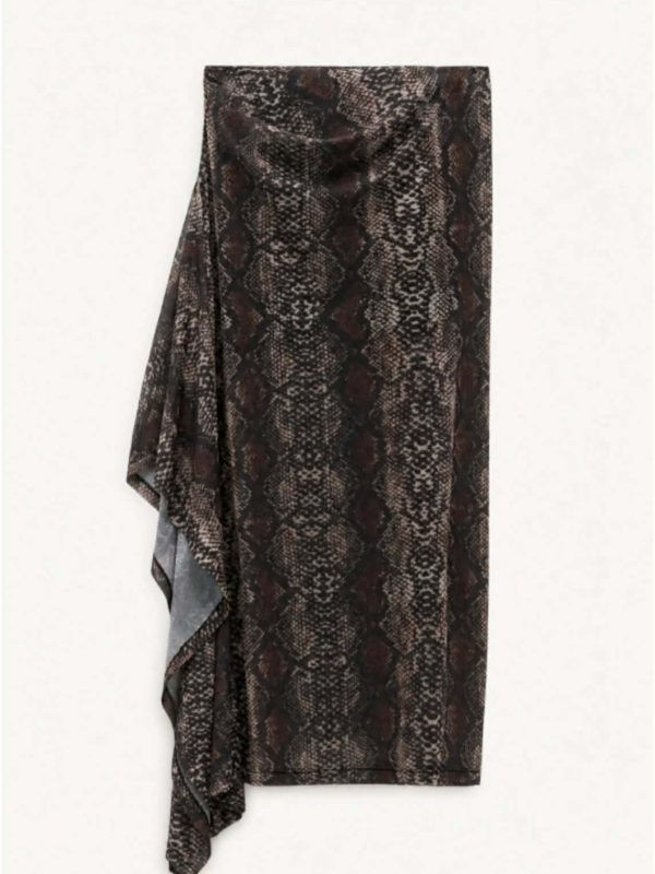 Μίντι Φούστα Snake Print