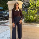 Παντελόνι ψηλόμεσο υφασμάτινο σε ίσια γραμμή